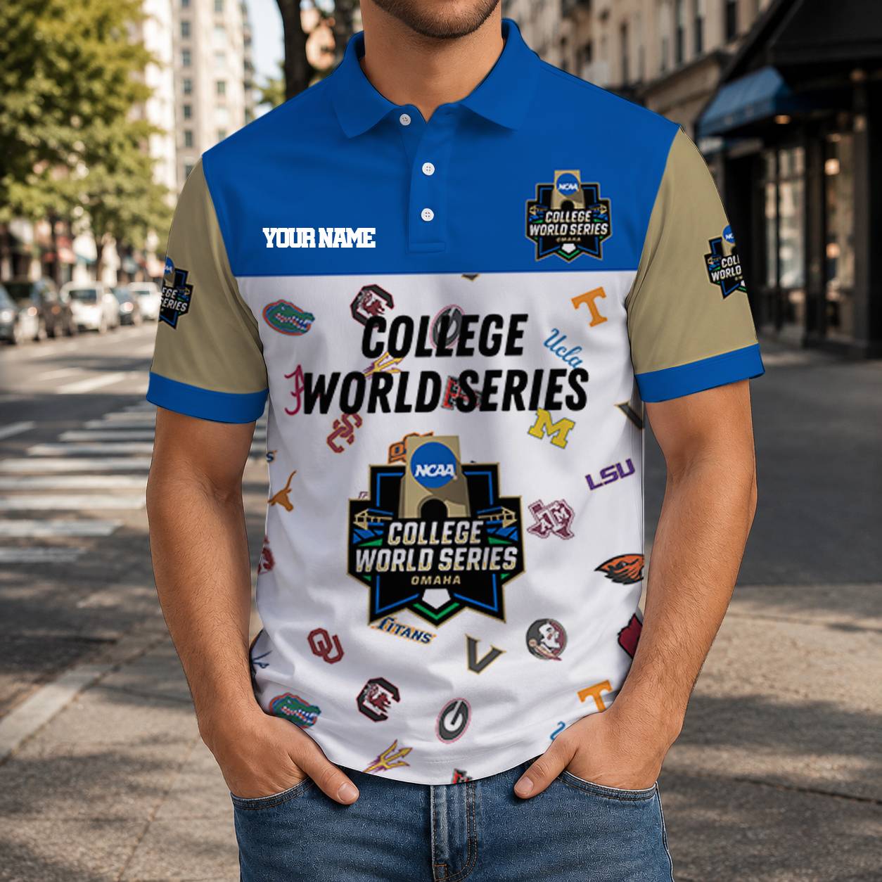 LIMITED EDITION - NEW CUSTOMIZED NCAA CWS32 BBC CWS ALL TEAMS T-SHIRT, POLO SHIRT, ZIP POLO SHIRT, SWEATSHIRT, HOODIE & ZIP HOODIE
