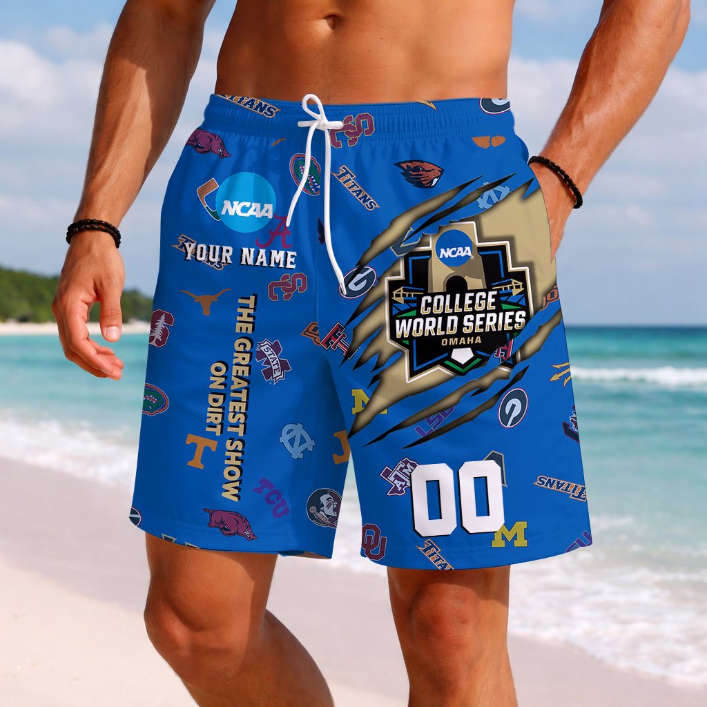 LIMITED EDITION - NEW CUSTOMIZED NCAA CWS32 BBC CWS ALL TEAMS SHORT PANTS