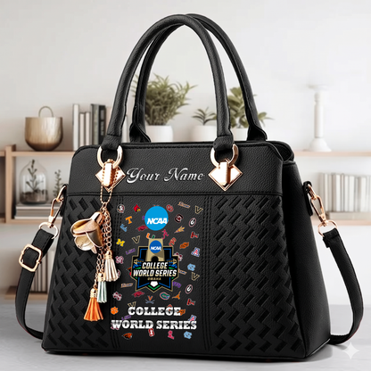LIMITED EDITION - NEW CUSTOMIZED NCAA CWS32 CWS ALL TEAMS ZIP HANDBAG MULTICOLOR