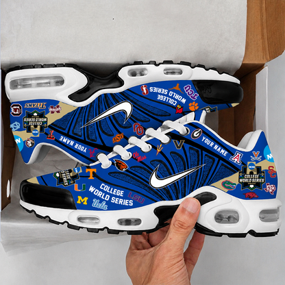 LIMITED EDITION - NEW CUSTOMIZED NCAA CWS32 CWS ALL TEAMS UNISEX AIR MAX PLUS SNEAKERS