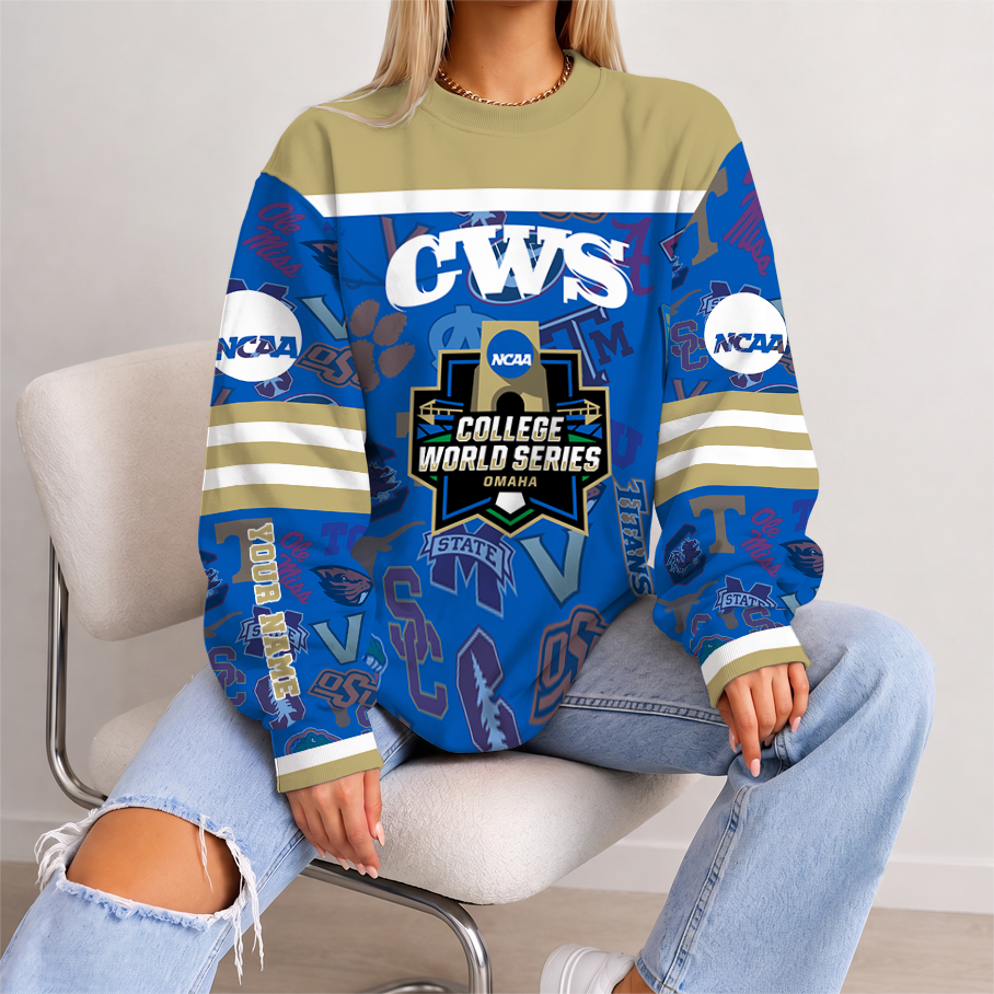 [FAN FAVORITE] NEW CUSTOMIZED NCAA CWS32 ALL TEAM UNISEX SWEATSHIRT