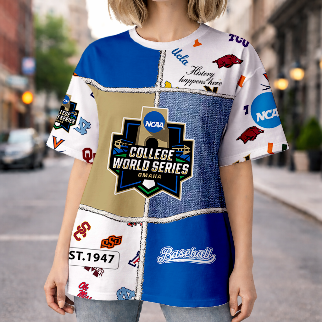 LIMITED EDITION - NEW CUSTOMIZED NCAA CWS32 BBC CWS ALL TEAMS HOODIE, T-SHIRTS, ZIP HOODIE, SWEATSHIRTS & POLO SHIRT