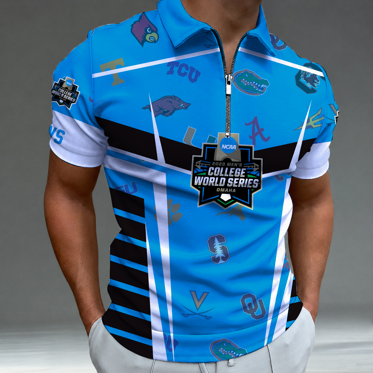 [FAN FAVORITE] NEW CUSTOMIZED NCAA CWS32 ALL TEAMS POLO SHIRT
