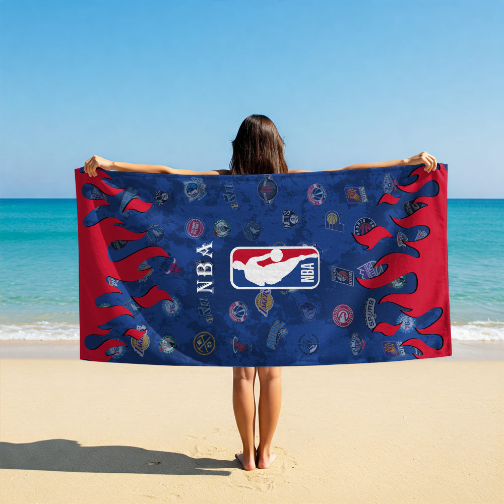 LIMITED EDITION - NEW CUSTOMIZED NBA32 NBA ALL TEAMS BEACH TOWEL FOR FAN