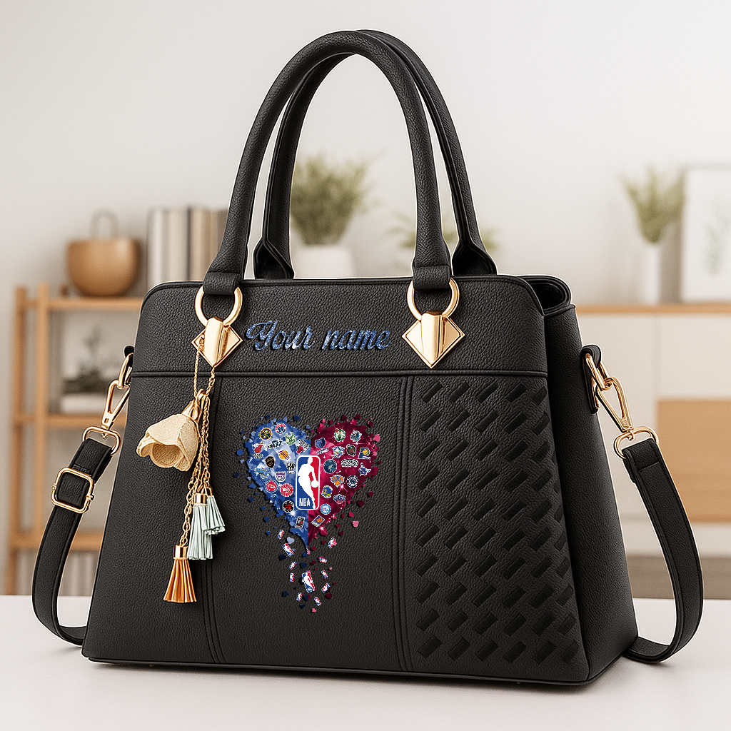 LIMITED EDITION - NEW CUSTOMIZED NBA32 NBA ALL TEAMS ZIP HANDBAG MULTICOLOR