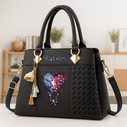 LIMITED EDITION - NEW CUSTOMIZED NBA32 NBA ALL TEAMS ZIP HANDBAG MULTICOLOR