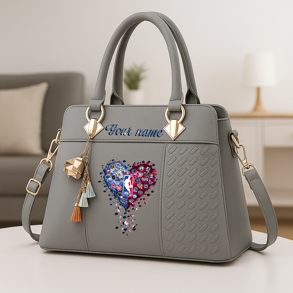 LIMITED EDITION - NEW CUSTOMIZED NBA32 NBA ALL TEAMS ZIP HANDBAG MULTICOLOR