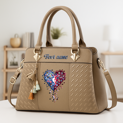 LIMITED EDITION - NEW CUSTOMIZED NBA32 NBA ALL TEAMS ZIP HANDBAG MULTICOLOR