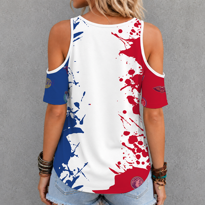 [HOT DEAL] NEW CUSTOMIZED NBA32 NBA ALL TEAMS CRISS CROSS V-NECK TOP