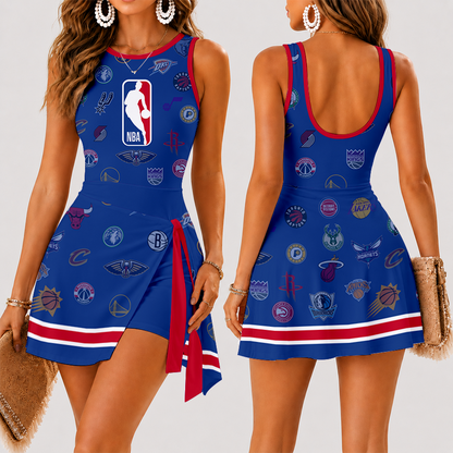 [HOT DEAL] NEW CUSTOMIZED NBA32 ALL TEAMS WOMEN'S SUMMER SKORT DRESS