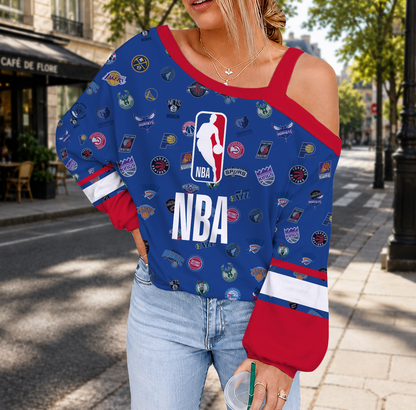 LIMITED EDITION - NEW CUSTOMIZED NBA32 NBA ALL TEAMS DROP SHOULDER SWEATSHIRT