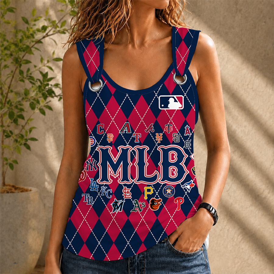 [FLASH SALE] NEW CUSTOMIZED MLB32 MLB ALL TEAMS O-RING SHOULDER TANK TOP