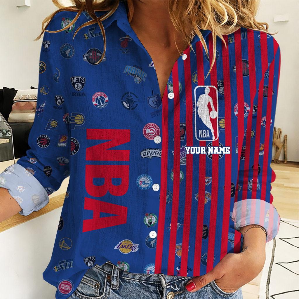 LIMITED EDITION - NEW CUSTOMIZED NBA32 ALL TEAMS WOMEN CASUAL SHIRT