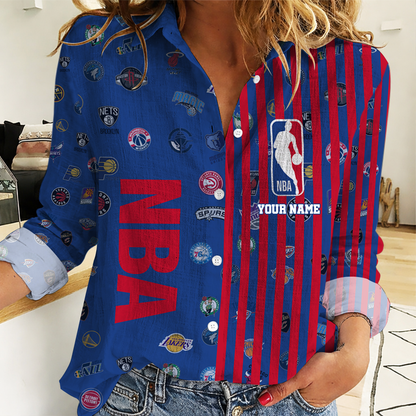 LIMITED EDITION - NEW CUSTOMIZED NBA32 ALL TEAMS WOMEN CASUAL SHIRT