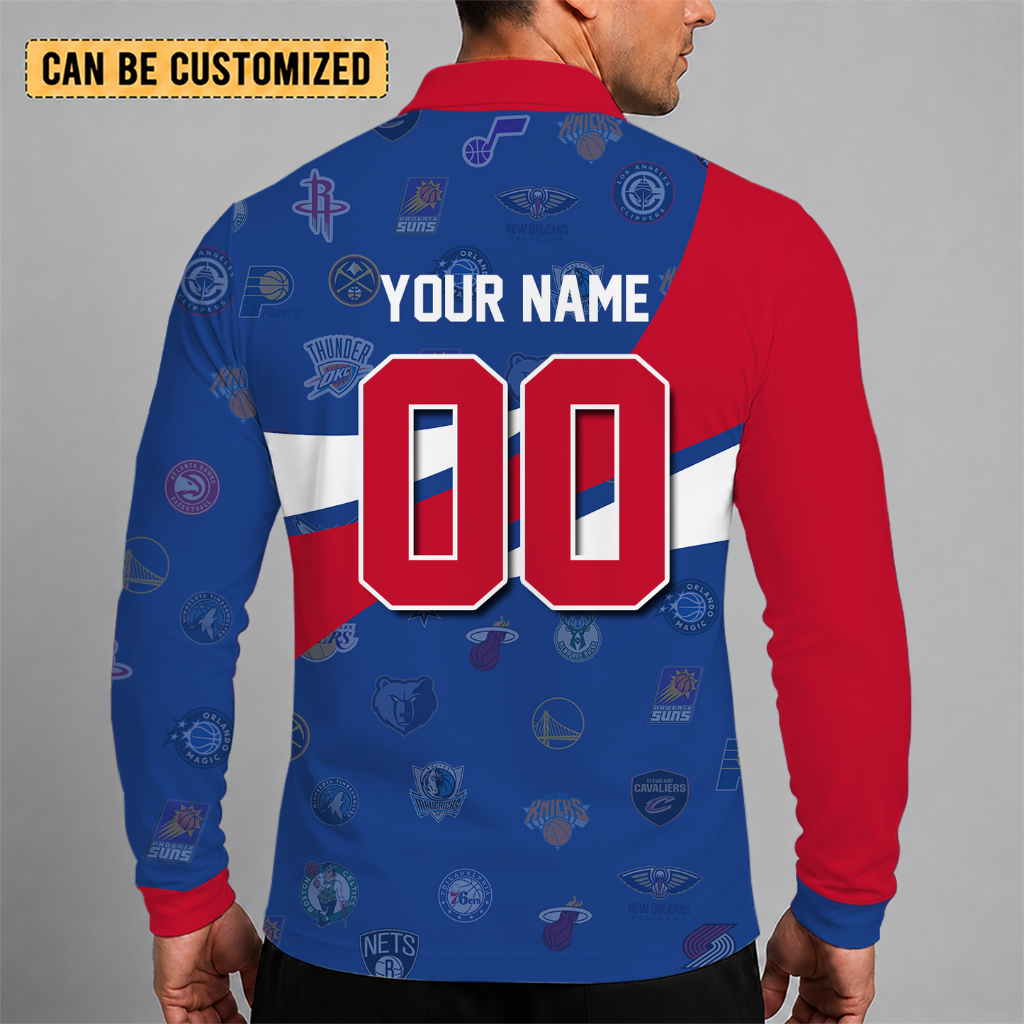 [HOT DEAL] NEW CUSTOMIZED NBA32 ALL TEAMS MEN LONG SLEEVE POLO