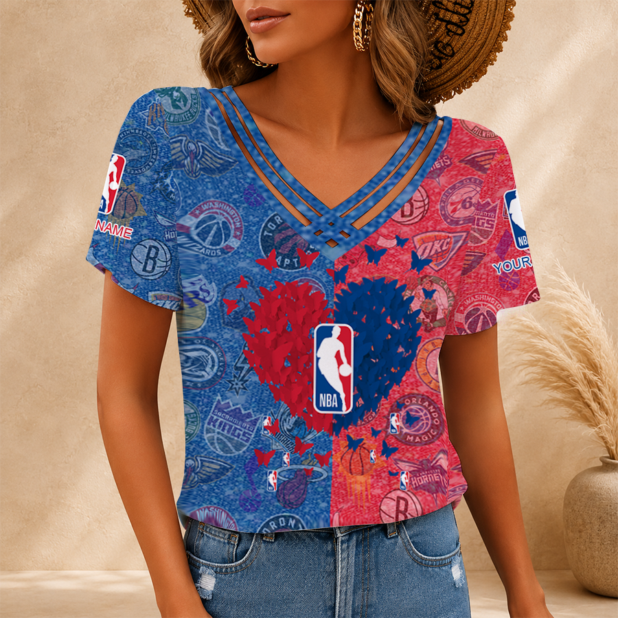 LIMITED EDITION - NEW CUSTOMIZED NBA32 NBA ALL TEAMS V-NECK SHIRT