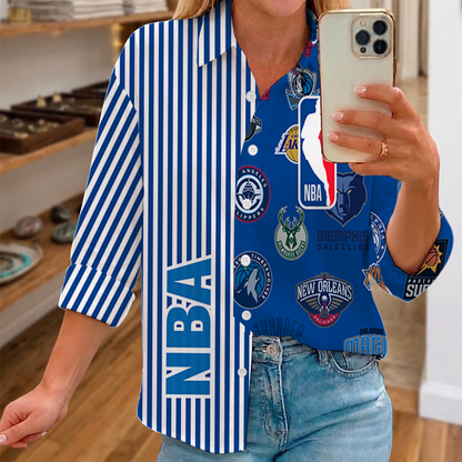 LIMITED EDITION - NEW CUSTOMIZED NBA32 BKA NBA ALL TEAMS WOMEN CASUAL SHIRT FOR FAN
