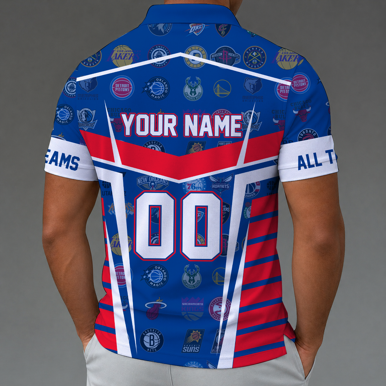 [HOT DEAL] NEW CUSTOMIZED NBA32 NBA ALL TEAMS ZIP POLO SHIRT