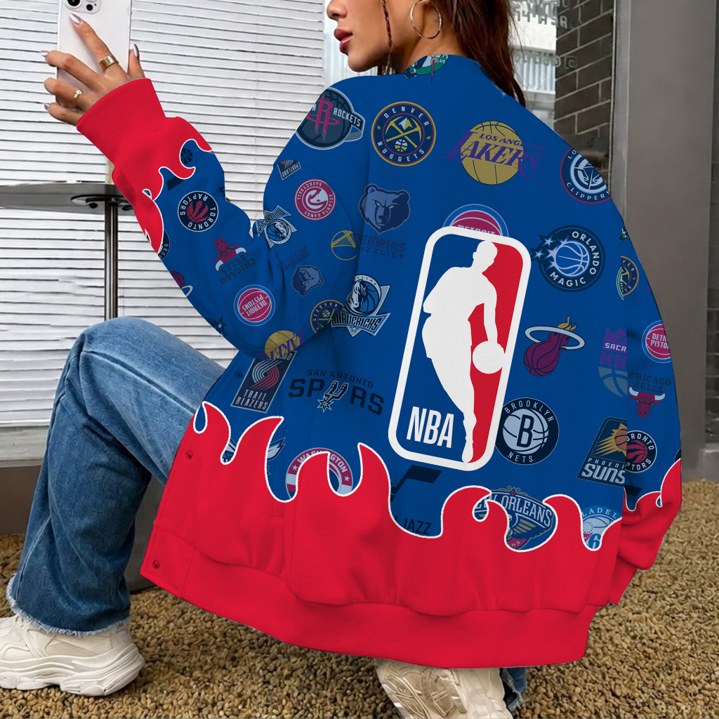 LIMITED EDITION - NEW CUSTOMIZED NBA32 NBA ALL TEAMS BASEBALL JACKET, SATIN VARSITY JACKET