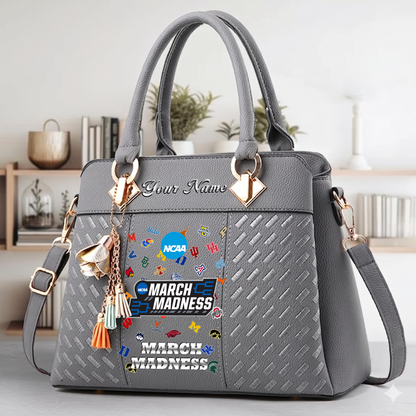 LIMITED EDITION - NEW CUSTOMIZED NCAA MAM32 MAM ALL TEAMS ZIP HANDBAG MULTICOLOR