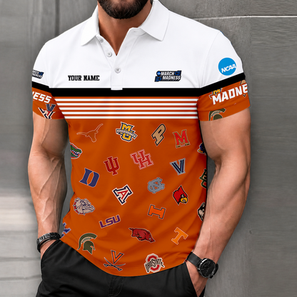 LIMITED EDITION - NEW CUSTOMIZED NCAA MAM32 BKM MAM ALL TEAMS POLO SHIRT