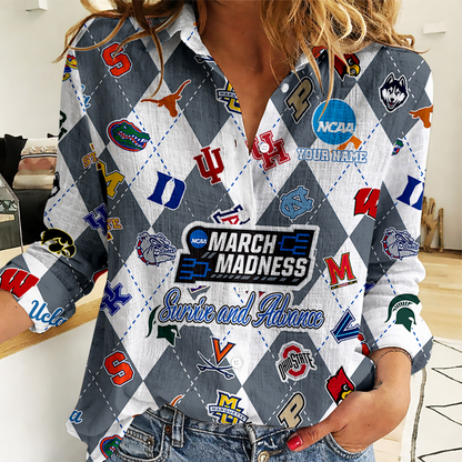 LIMITED DROP - NEW CUSTOMIZED | NCAA MAM32 BKM MAM ALL TEAMS WOMEN CASUAL SHIRT FOR FAN