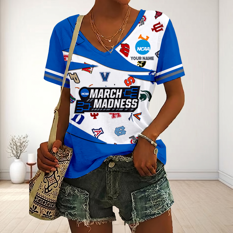LIMITED DROP - NEW CUSTOMIZED | NCAA MAM32 MAM ALL TEAMS V-NECK FEMALE SHIRT