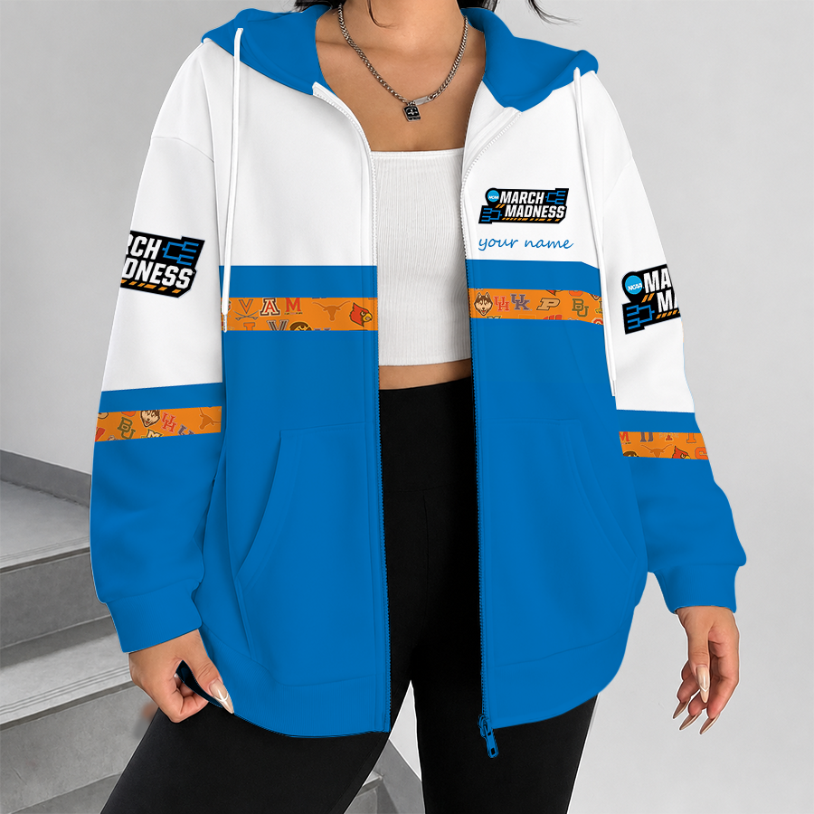 [FAN FAVORITE] NEW CUSTOMIZED NCAA MAM32 BKM ALL TEAMS STRAPPY ZIP HOODIE