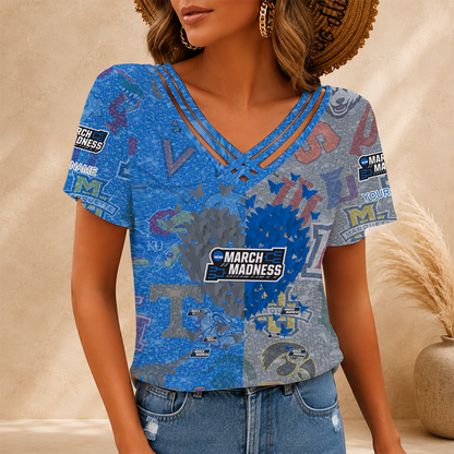 [FAN FAVORITE] NEW CUSTOMIZED NCAA MAM32 BKM ALL TEAMS V-NECK SHIRT