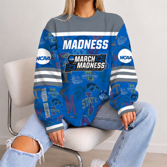 [FAN FAVORITE] NEW CUSTOMIZED NCAA MAM32 BKM ALL TEAMS STRAPPY UNISEX SWEATSHIRT