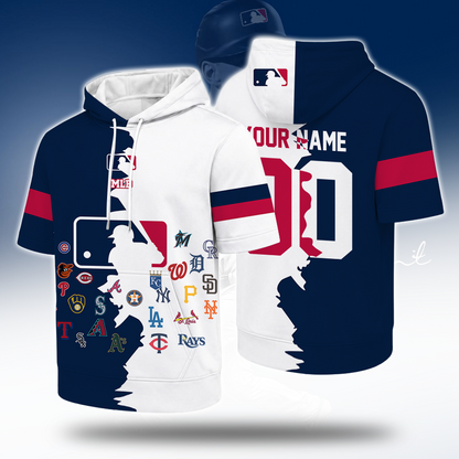 LIMITED EDITION - NEW CUSTOMIZED MLB32 ALL TEAMS SHORT SLEEVE HOODIE