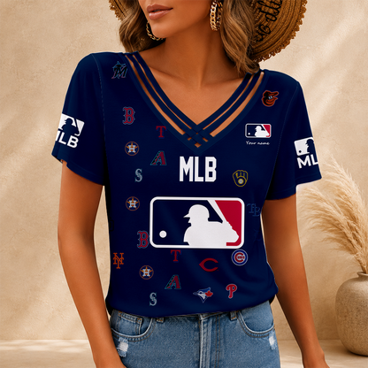 [FLASH SALE] NEW CUSTOMIZED MLB32 ALL TEAMS V-NECK SHIRT