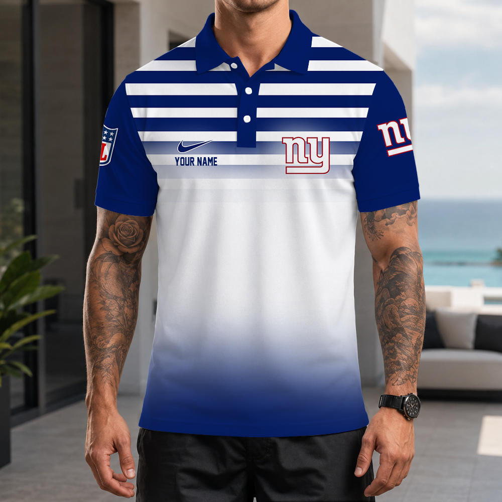 [SPECIAL OFFER] NEW CUSTOMIZED NFL32 NYG NEW YORK GIANTS POLO SHIRT