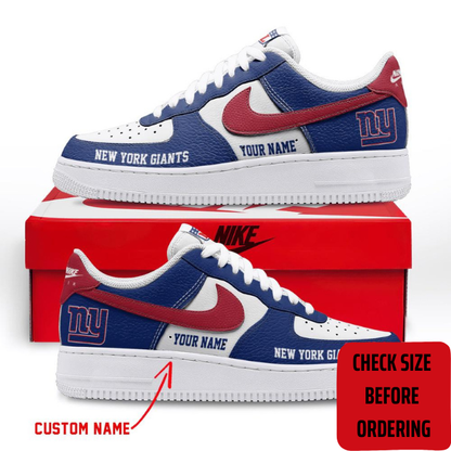 ELITE EDITION - NEW CUSTOMIZED NFL32 NYG NEW YORK GIANTS AF1 SHOES