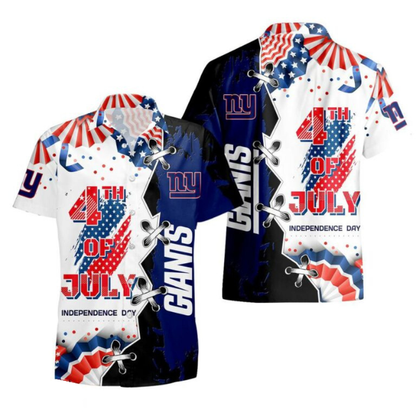 MEGA SALE - NEW CUSTOMIZED NFL32 NYG NEW YORK GIANTS INDEPENDENCE DAY HAWAIIAN SHIRT