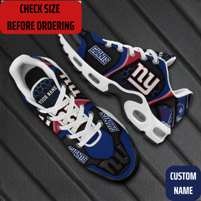 VIRAL EDITION - NEW CUSTOMIZED NFL32 NYG NEW YORK GIANTS AIR MAX PLUS SNEAKERS