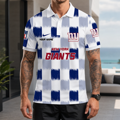 [SPECIAL OFFER] NEW CUSTOMIZED NFL32 NYG NEW YORK GIANTS POLO SHIRT