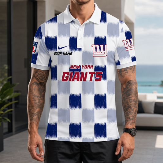 [SPECIAL OFFER] NEW CUSTOMIZED NFL32 NYG NEW YORK GIANTS POLO SHIRT