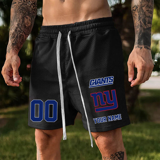 ELITE EDITION - NEW CUSTOMIZED NFL32 NYG NEW YORK GIANTS SHORT PANTS