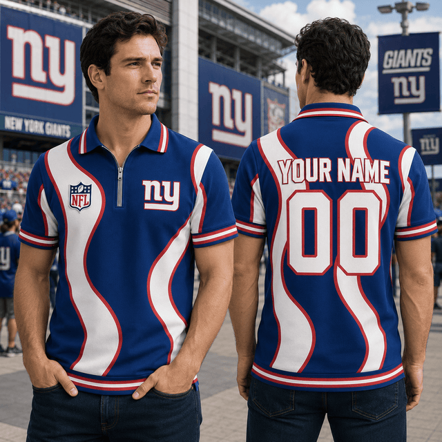EXCLUSIVE EDITION - NEW CUSTOMIZED NFL32 NYG NEW YORK GIANTS POLO SHIRT, ZIP POLO SHIRT, T-SHIRT, HOODIE, ZIP HOODIE & SWEATSHIRT
