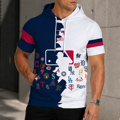 LIMITED EDITION - NEW CUSTOMIZED MLB32 ALL TEAMS SHORT SLEEVE HOODIE