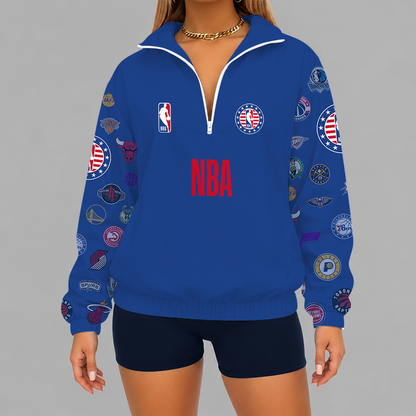 [HOT DEAL] NEW CUSTOMIZED NBA32 ALL TEAMS V-NECK ZIPPER SWEATSHIRT JACKET