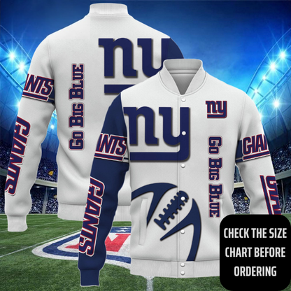 ELITE EDITION - NEW CUSTOMIZED NFL32 NYG NEW YORK GIANTS SATIN VARSITY & BASEBALL JACKET