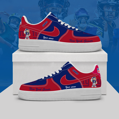 [SPECIAL OFFER] NEW CUSTOMIZED NFL32 NYG NEW YORK GIANTS AF1 SHOES