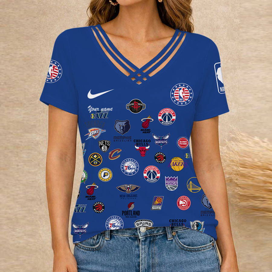 [HOT DEAL] NEW CUSTOMIZED NBA32 NBA ALL TEAMS V-NECK SHIRT