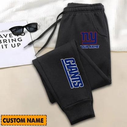 SPECIAL EDITION - NEW CUSTOMIZED NFL32 NYG NEW YORK GIANTS SWEATPANTS