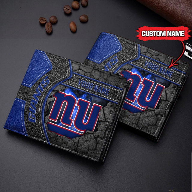 VIRAL SALE - NEW CUSTOMIZED NFL32 NYG NEW YORK GIANTS LEATHER WALLET