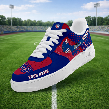 LIMITED EDITION - NEW CUSTOMIZED NFL32 NYG NEW YORK GIANTS AF1 SNEAKERS