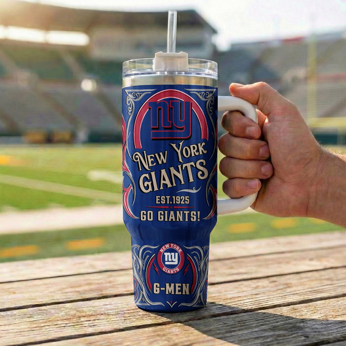 LIMITED EDITION - NEW CUSTOMIZED NFL32 NYG NEW YORK GIANTS 40OZ TUMBLER