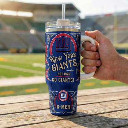 LIMITED EDITION - NEW CUSTOMIZED NFL32 NYG NEW YORK GIANTS 40OZ TUMBLER